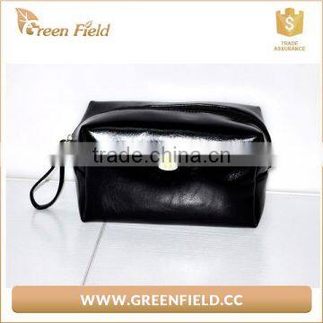 Hot new style black fashion PU toiletry bag for women