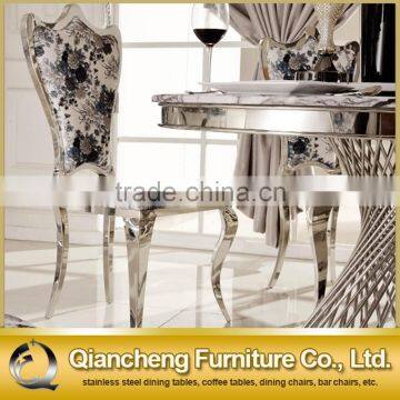 painting fabric mirror silver legs dining chair banquet chair