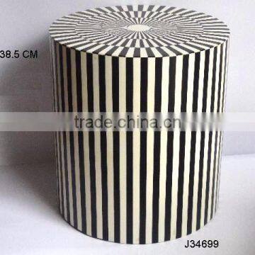 Bone Inlay Stool Patterns Black and White Lines and Sizes Can be Customized photo-1