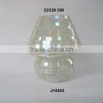 Glass lamp with mosaic of glass can be in any colour