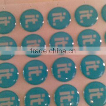 custom 3D convex epoxy dome sticker