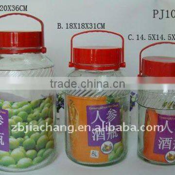 Large Glass Wine Making Jar With Plastic Handled Lid photo-3