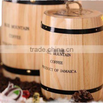 High Quality Eco-friendly Coffee Bean Wood Barrel photo-5