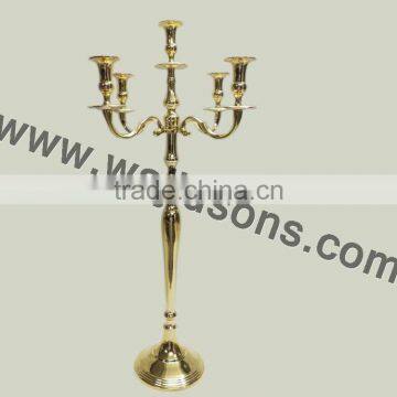 Gold plated candelabra metal