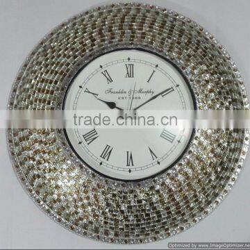 metal material shiny mosiac funky clock for sale