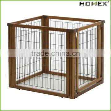 Safety Foldable Indoor Wooden Pet Dog Gate w 4 Section Homex_BSCI Factory