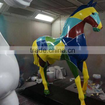 Fiberglass Colorful Horse Sculpture Statue photo-5