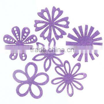 progiftspace 2017 new laser cut polyester felt artifical decoration fabric flower wholesale for wedding scrapbooking DIY