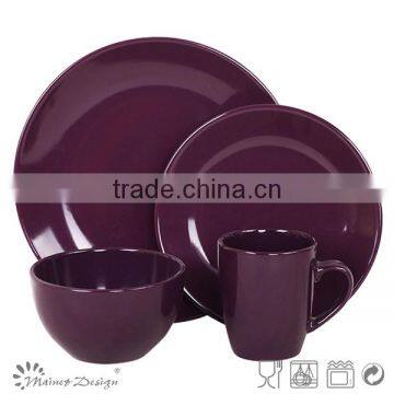 Brown simple design solid color ceramic dinnerware sets henan China