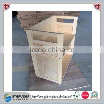 Large Vtg 18" Handcrafted Wood 2Tier Reversible Desktop Shelf CD Rack Display photo-2