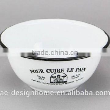 ROUND ENAMEL IRON BOWL