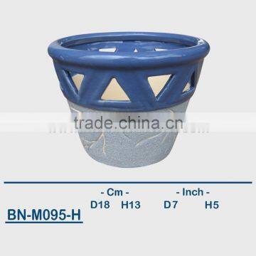 Vietnamese Ceramic Sandblasting Mini Flower Pot BN-M095 photo-5