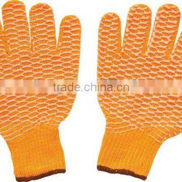 Orange PVC Criss Cross Acrylic Working Glove ZMR376