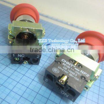 genuine emergency stop button NP2-BS542 a pair of 22 -hole rotary switch contacts mushroom emergency stop