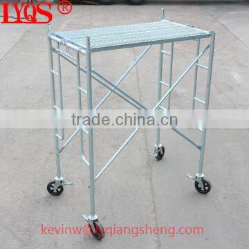 Portable scaffolding ladder frame scaffold for construction