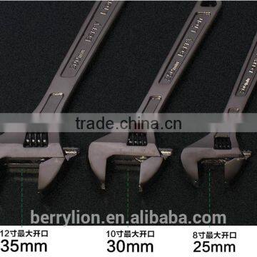 Berrylion 8-15" German Type Black Pearl Nickel Alloyed Adjustable Wrench photo-3