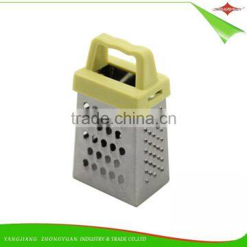 ZY-N5011 2.5 inch 4 sides stainless steel mini grater with PP handle