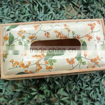 decorative Bamboo Tissue Holder