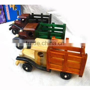 Custom lovely nice-looking kids wooden toys mini truck model for kids