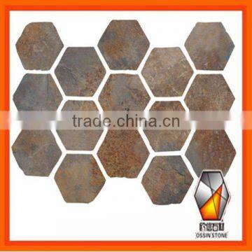 Rusty Natural Slate Flag stone,meshed paving stone