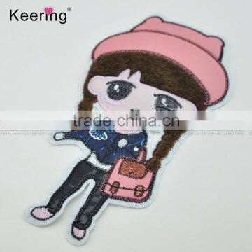Pretty Girl Custom Embroidery Textile Patches for Garment Accessory photo-3