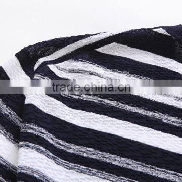 Custom Striped Cotton Crew Neck Cardigan Man Sweater , Pullover photo-6