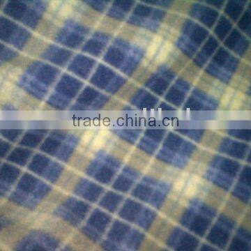Two side brush one side antipilling polar fleece plaid printed fabric