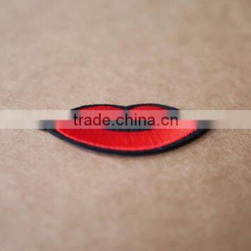 2017Customized Kiss Lip Embroidery Patch, Virious Lip Embroidered Brand Logo Patch photo-2