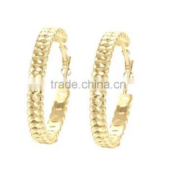 Brass Micron Gold Plated Hoop Earrings