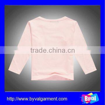 High Quality Cotton Long Sleeve Kids Tshirt Wholesale Baby Clothes Plain t Shirt for Kids photo-2