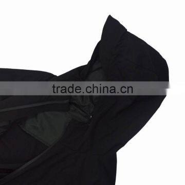 Mens Slim Fitted Long Hooded Cool Black Outerwear Jackets photo-6