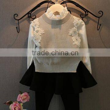 Three Colors Blank Sweater Knitted Cotton Summer Pullover for Girls photo-6