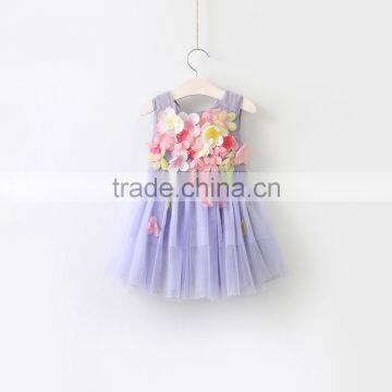 Girls Gauze Skirt Three-dimensional Decals Princess Wedding Dress photo-2