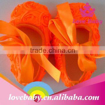 Boutique Rosette Latest Many Colors Newborn Infant Soft Sole Baby Shoes photo-6