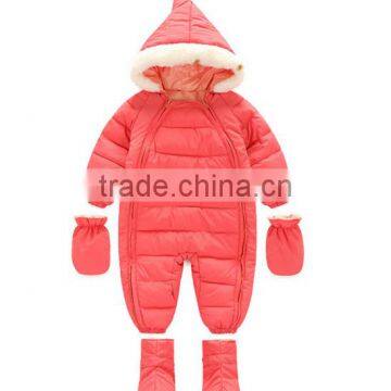 Kids Wholesale Winter Clothes,custom Design High Quality Baby and Infant Winter Hooded Rompers photo-5