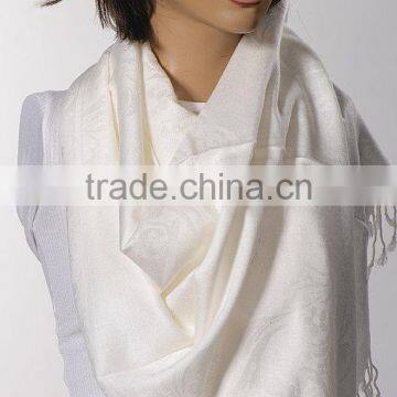 Long Scarf or Shawl or Neck Wrap. Mothers Days Scarf. Fall Oversize Scarf Wrap. Turquoise and Beige. photo-5