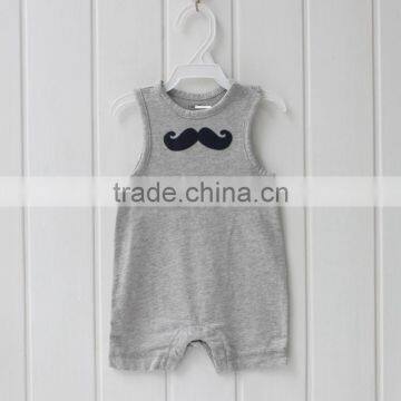 Grey 100% Cotton Baby Bodysuits