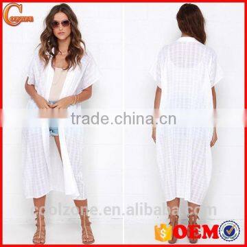 100% Cotton unlined collared neck dolman sleeves kimono