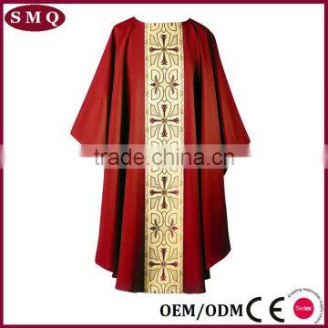 Catholic Church Vestment Wholesale Luxury Pupular Red Choir Robe photo-4