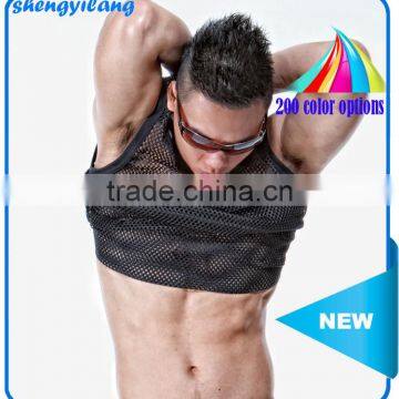 Custom mesh fabric gym singlets for men / blank singlet T13345