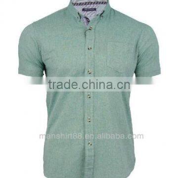 Mens Short Sleeved Chambray Short Sleeve Work Shirt photo-2