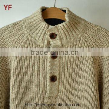 New Design 2015 Mock Neck Men Knitted Sweater photo-2