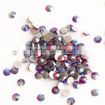NHF 2058 Ss20 CrystalAB Chaton Flat Back Glass Rhinestones Beads photo-2
