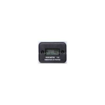 Inductive,BLack LCD Gasoline Engine Digital Waterproof Hardline Vibration Hour Meter