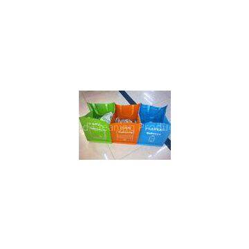 Blue PET Non Woven Fabric Bags , Durable Fabric Shopping Tote With 80gsm - 140gsm