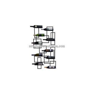 10 Bottle Decorative Metall Wall Mounted Wine Display Holder MH-MR-15022