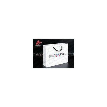 White Custom Printed Retail Paper Shopping Bags No MinimumMatte Lamination