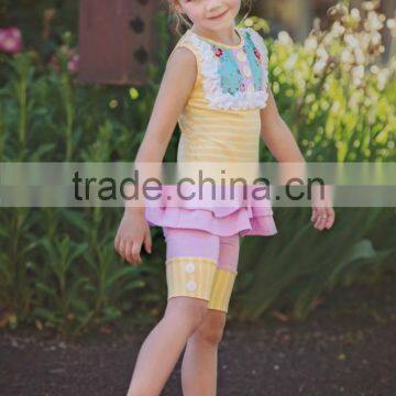 Kids Wholesale Children Boutique Clothing Two Piece Girls Party Fancy Outfit