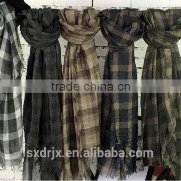 linen man/ woman long yarn dyed soft scraf warp shawl scarves fashion stole