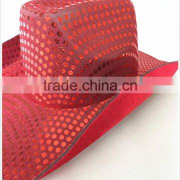 Cheap Blaze Red Orange Cowboy Party Hat